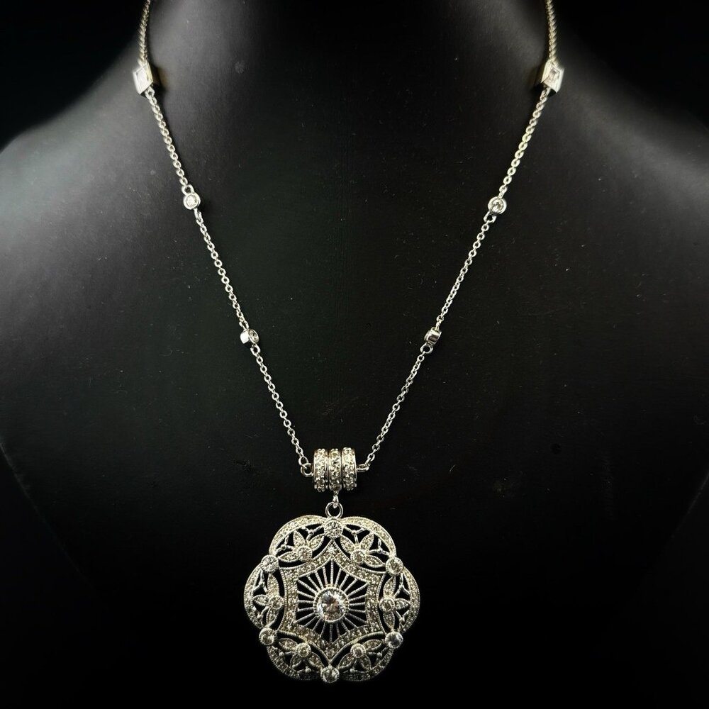 Joseph Esposito Necklace Art Deco Sterling Silver Magnetic Interchangeable 925
